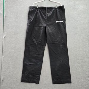 VINTAGE Oakland Raiders Men Activewear Pants Large Black Track Logo Starter 90s